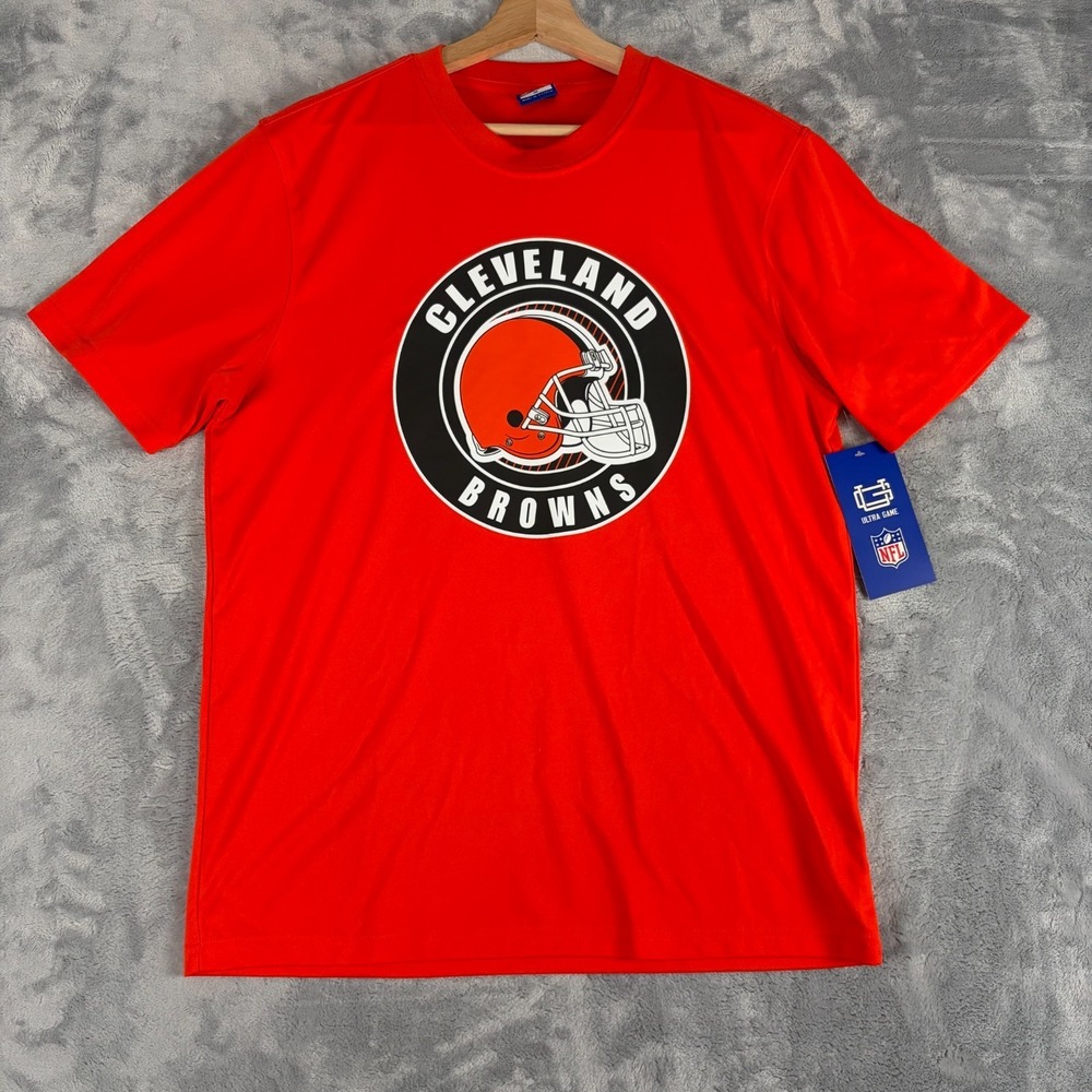 Cleveland Browns Ultra Game NFL Short Sleeve Orange T-Shirt Mens Medium Top NWT